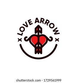 love arrow logo template design