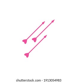 Love arrow logo vector design