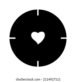 Love arrow object icon that is right on target on Valentine's Day