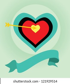 Love arrow and target.