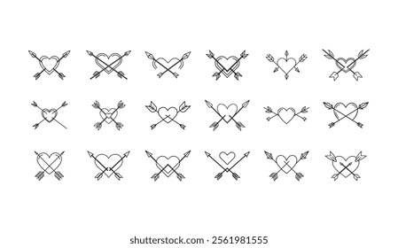 Love Arrow Vector Collection for Design.