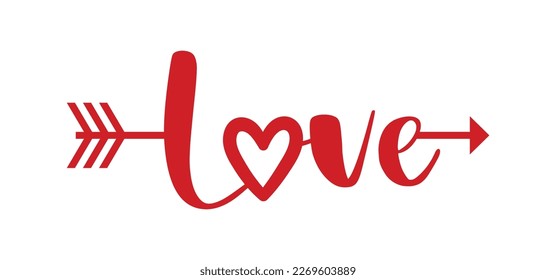 Love Arrow Vektor, Herz, Silhouette