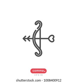 Love arrow vector icon