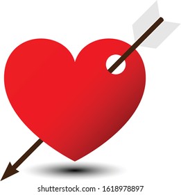 Love and Arrow vector illustration