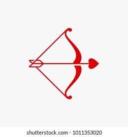 Love arrow vector, mic arrow vector, bow vector, Cupid's arrow vector