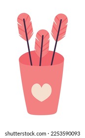 love arrows icon flat isolated