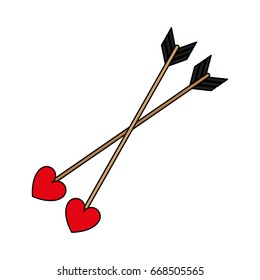 love arrows vector illustration