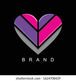 Love art design and logo vector template