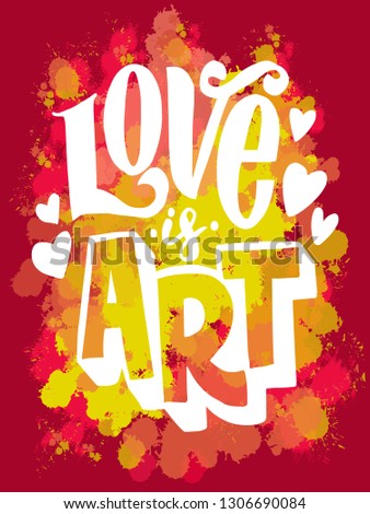 Similar – LOVE ART … | Graffiti on a house wall, love, proof of love, colorful