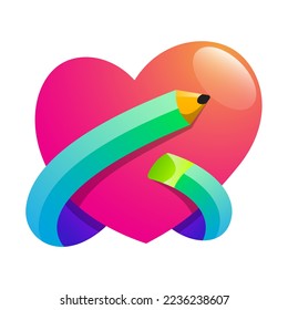 Love Art icon logo modern vector style