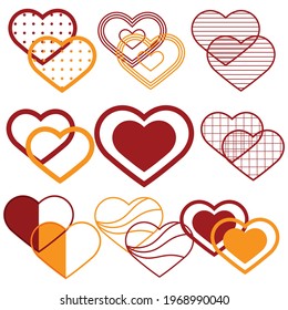 diseño vectorial de ilustraciones de arte de amor