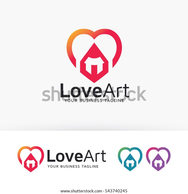 Love Art Studio Art Pencil Love Stock Vector (Royalty Free) 543740245