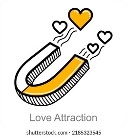 Love Attraction And Attraction Icon Concept