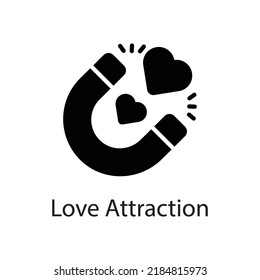 Love Attraction vector Solid Icon Design illustration on White background. EPS 10 File 