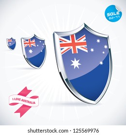 I Love Australia Flag Illustration, Sign, Symbol, Button, Badge, Icon, Logo for Family, Baby, Children, Teenager, People