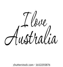 I love Australia vector illustration