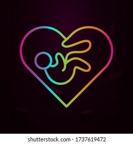 Love, baby, pregnant nolan icon Simple thin line, outline vector of Maternity icons for ui and ux, website or mobile application