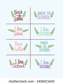 love and back to school messages with leafs crown