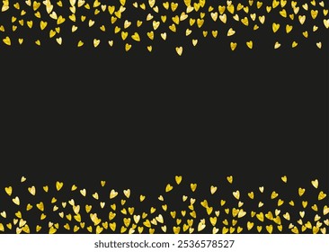 Love Background. Beautiful Banner For Girl. Romance Frame. Yellow Happy Painting. Grunge Poster For Discount. Gold Special Sparkle. Golden Love Background.