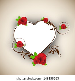 Love background with blank heart shape space for your message. 