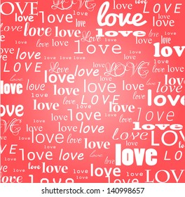 Love background with love caption vector