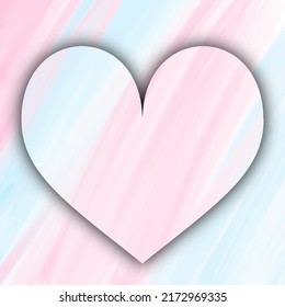 Love background card. 2d illustration. Heart shaped frame. Feelings and celebration occasion.