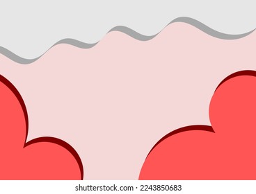 Love background with cloud decoration to celebrate valentine's day and for poster or banner backdrop