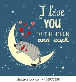 I Love You To The Moon And Back Images Stock Photos Vectors Shutterstock