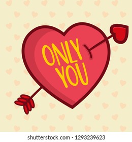 Love Background with Hand drawn typography for valentine days