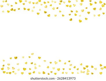 Love Background. Handdrawn Voucher For Birthday. Fashion Frame. Yellow Art Splatter. Graphic Poster For Engagement. Gold Wedding Design. Golden Love Background.