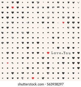 Love background. Happy Valentines Day card vector illustration