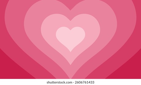 Love Background, Heart Abstract Wallpaper in EPS, Pink, Lovely, Happy Valentines Day wedding web banner or header. Modern abstract art design with heart geometric shapes vector.