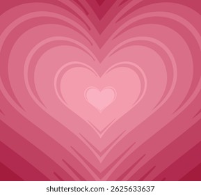 Love Background, Heart Abstract Wallpaper in EPS, Pink, Lovely, Happy Valentines Day wedding web banner or header. Modern abstract art design with heart geometric shapes vector