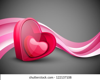 Love background with heart. EPS 10.