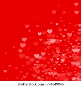 Love background with heart in red. Template for Valentine's Day. An abstract design for packing gifts, postcards, posters, cards. Vector