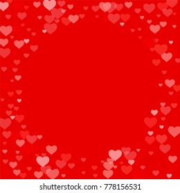 Love background with heart in red. Template for Valentine's Day. An abstract design for packing gifts, postcards, posters, cards. Vector