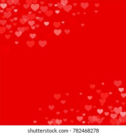Love background with heart in red. Template for Valentine's Day. An abstract design for packing gifts, postcards, posters, cards. Vector