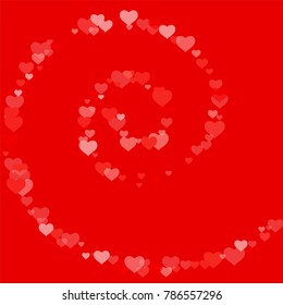 Love background with heart in red. Template for Valentine's Day. An abstract design for packing gifts, postcards, posters, cards. Vector