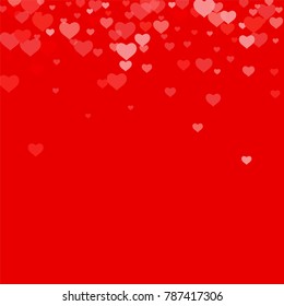 Love background with heart in red. Template for Valentine's Day. An abstract design for packing gifts, postcards, posters, cards. Vector