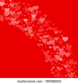 Love background with heart in red. Template for Valentine's Day. An abstract design for packing gifts, postcards, posters, cards. Vector
