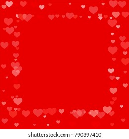 Love background with heart in red. Template for Valentine's Day. An abstract design for packing gifts, postcards, posters, cards. Vector