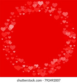 Love background with heart in red. Template for Valentine's Day. An abstract design for packing gifts, postcards, posters, cards. Vector