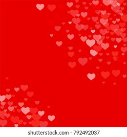 Love background with heart in red. Template for Valentine's Day. An abstract design for packing gifts, postcards, posters, cards. Vector