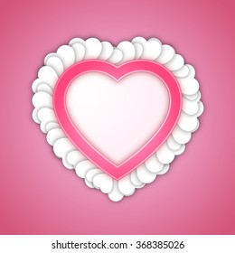 Love background. Heart background. Love. Romantic pink background. Valentines Day Card. Hearts background with empty space for text.