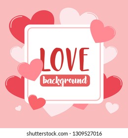 love background with heart set 2