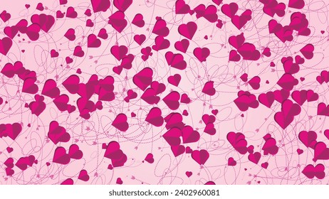 Love background with heart shape. Anniversary or wedding invitation pattern.