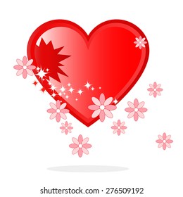 Love background - heart shape. - Illustration 