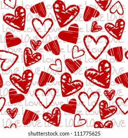Love background with hearts
