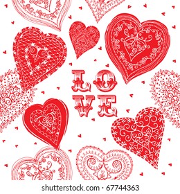 love background with hearts