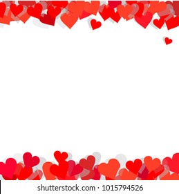 
Love background of hearts on a red background. Design of a romantic greeting card (banner). illustration. Love, romance, wedding. 